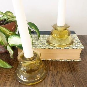 Federal Madrid Depression Glass Candlestick Holder